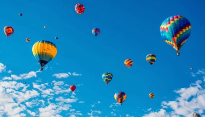 Obraz premium A Spectacular Scene: International Hot Air Balloon Fiesta Paints the Albuquerque Sky