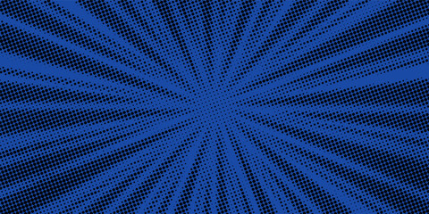 Vintage pop art blue background. Banner vector illustration © Muhammad Muhdi