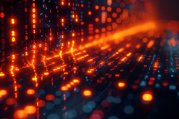 Fototapeta premium Digital background for tech, AI, neural networks, data, audio, graphics