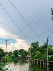 River View a many electric wires in the sky