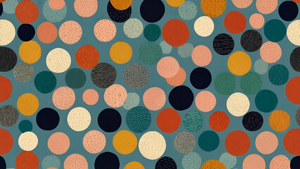 seamless retro pattern with circles