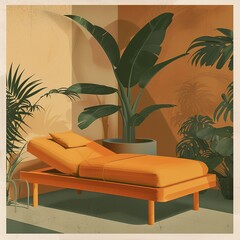 modern living room with sofa
