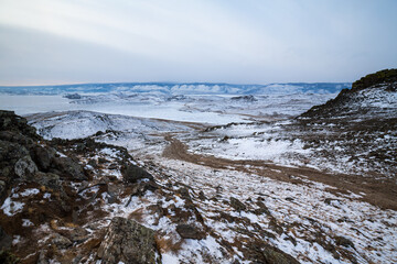 Lake Baikal in winter