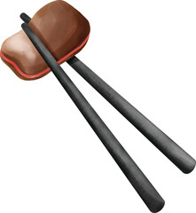 wooden stick isolated