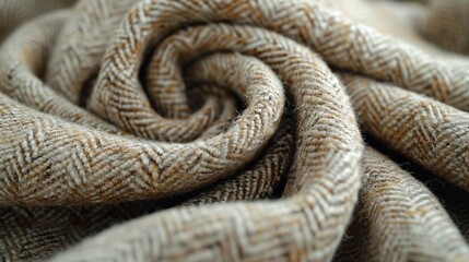 Close-up of a wool fabric texture, highlighting the weave and softness of the material. Minimal and Simple,