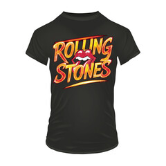Rolling Stones T Shirt Design Vector Element.