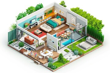 isometric view of the city