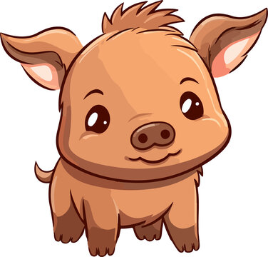 recommend clip art: Cute pig clipart design illustration