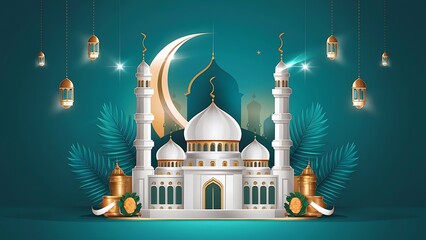 mosque in night