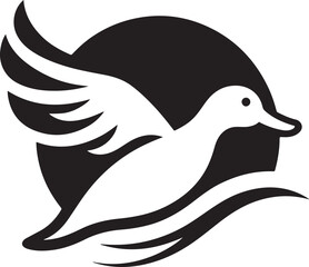 Obraz premium Best Duck vector, Silhouette, illustration