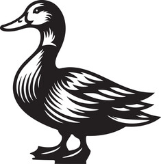 Fototapeta premium Best Duck vector, Silhouette, illustration