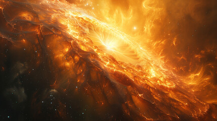 Generative art, cosmic exploration, star patterns, deep space, vibrant nebulae