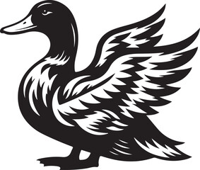 Best Duck vector, Silhouette, illustration