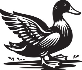 Best Duck vector, Silhouette, illustration