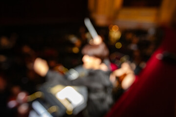 Defocused picture of orchestra