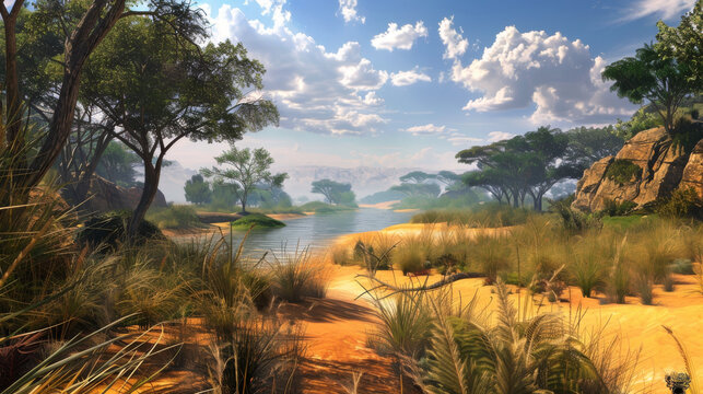 landscapes and ecosystems of Africa, from lush rainforests and savannas to arid deserts and coastal regions