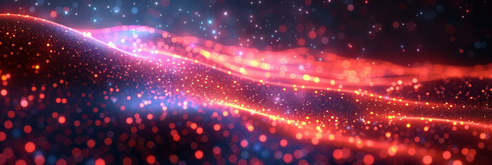 Obraz premium Digital background for tech, AI, neural networks, data, audio, graphics