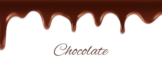 chocolate streams isolated on white