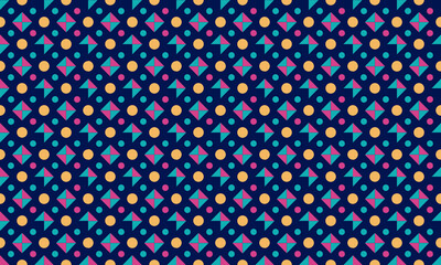 Cinematic Design Geometric Shapes Seamless Pattern for Wallpaper Background