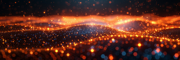 Obraz premium Digital background for tech, AI, neural networks, data, audio, graphics