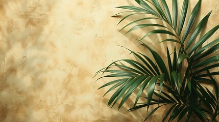 Plant on table in front of wall