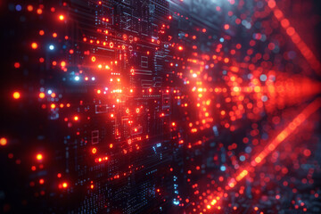Obraz premium Digital background for tech, AI, neural networks, data, audio, graphics