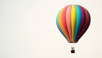 Fototapeta premium Serene Sights: A Stunning Balloon Against a White Canvas - AR 7:4