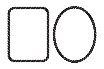 rope boarder square black pattern frame svg