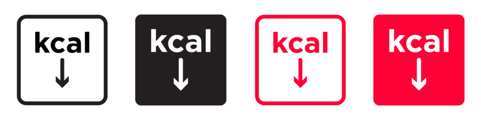 Obraz premium Kcal icon line art vector
