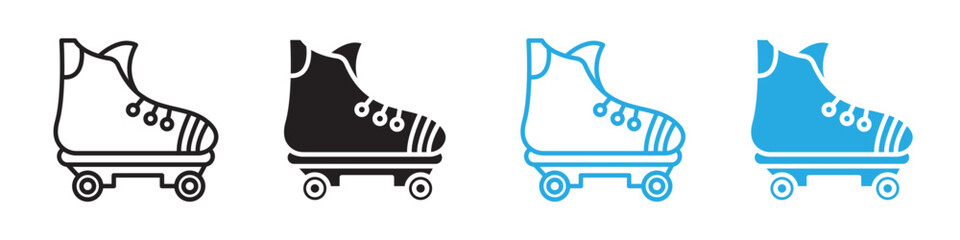Roller skates icon line art vector