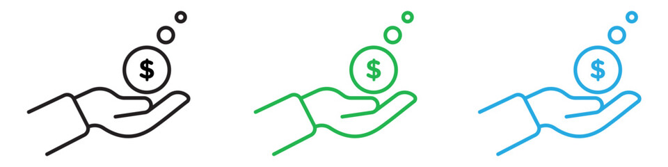 Take credit icon line art vector