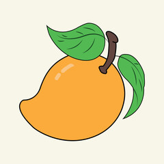 Mango fruit illustration vector
