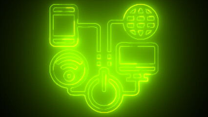 scan code detection neon light sign vector. Glowing bright icon scan code detection sign. transparent symbol illustration
