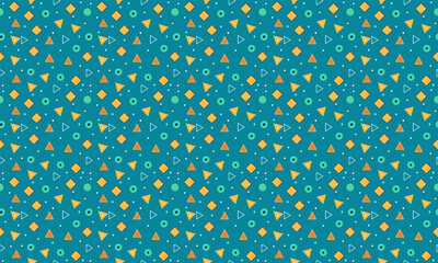 Hand-Drawn Design Geometric Shapes Seamless Pattern for Wallpaper Background