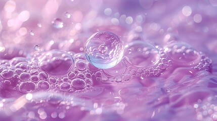 pink soap bubbles