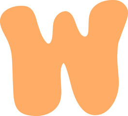 Retro alphabet Groovy font W