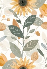 Summer Floral Pattern for Home Decor Generative AI