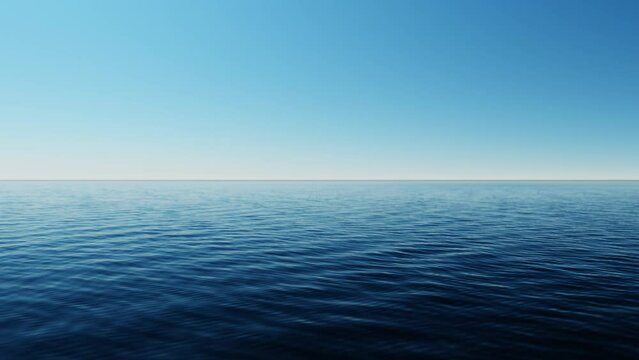 Wave sea beach and blue sky abstract background. Nature and summer concept. 3d render.	