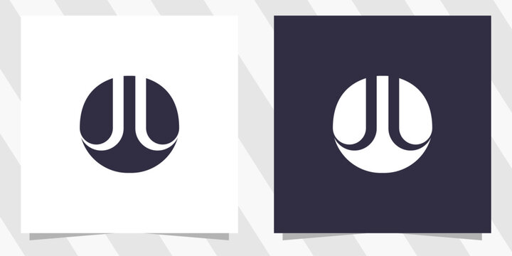 letter jj logo design vector