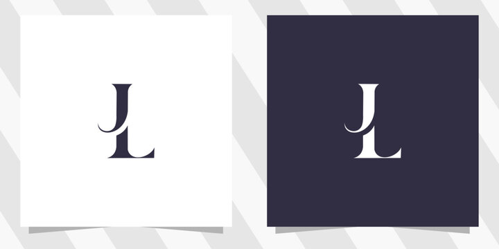 letter jl lj logo design
