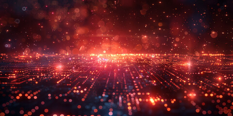 Digital background for tech, AI, neural networks, data, audio, graphics