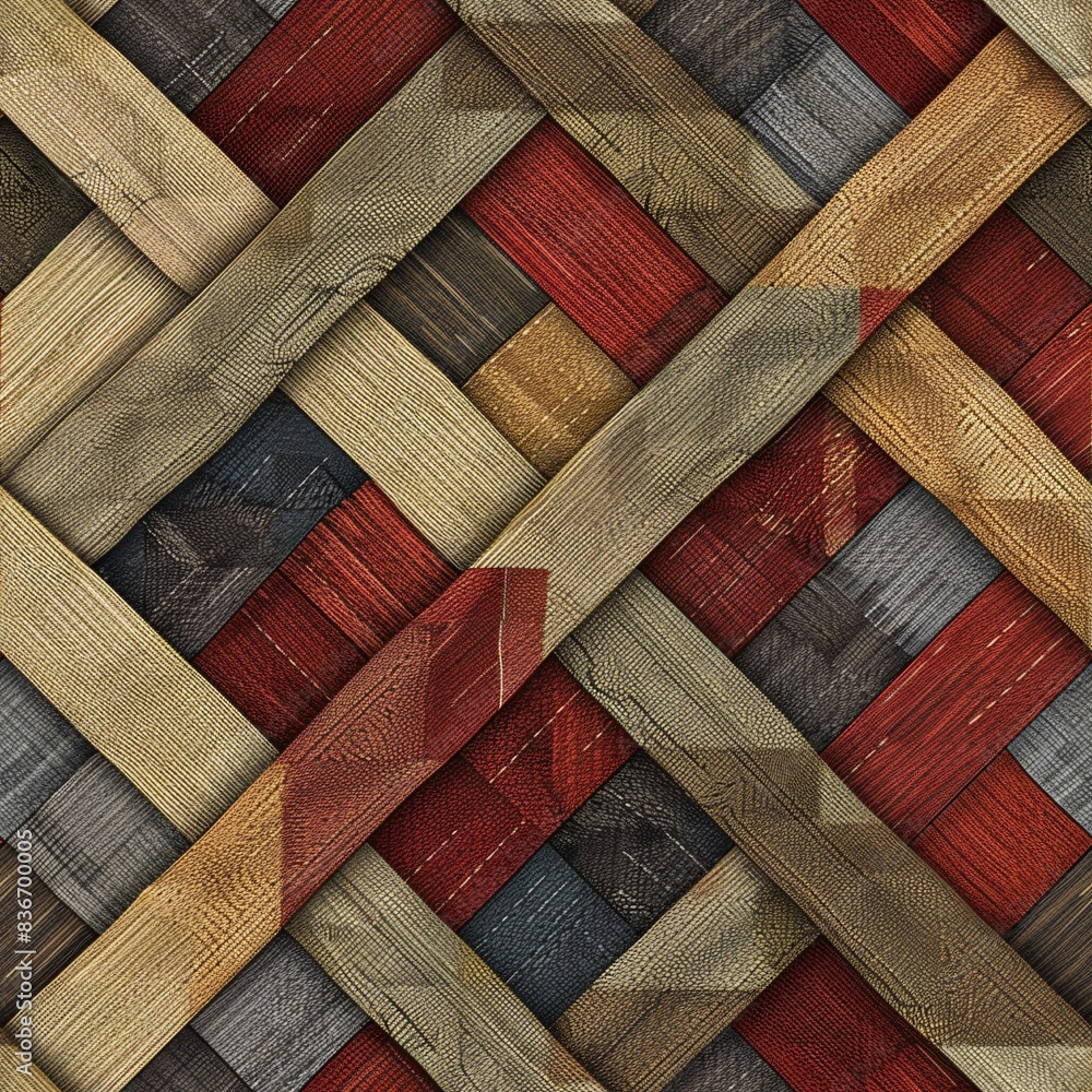Poster a seamless pattern with photo realistic woven fabric textures creating a repetitive design
