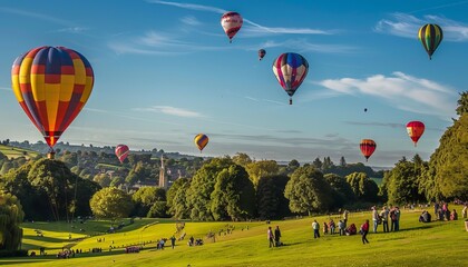 Naklejka premium Up, Up, and Away: Bristol International Balloon Fiesta Takes Off in August 2015