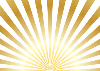 ゴールドと白の集中線背景