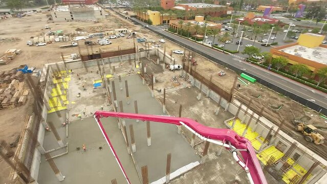 Construction Site Pouring Concrete