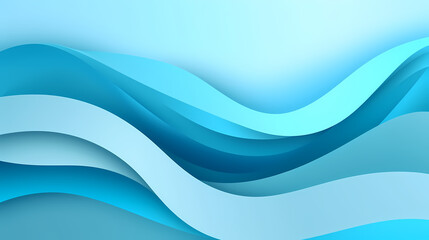 Background with light blue gradient color paper cut vector image