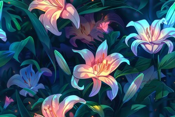 A beautiful seamless petal centric pattern design for versatile applications