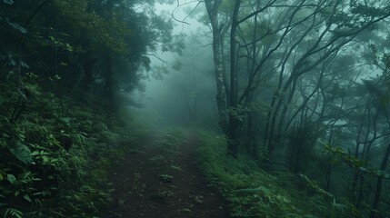 Fototapeta premium Morning Forest Mist