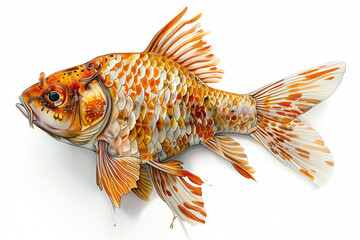 Fish isolated on white background.