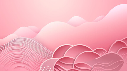 Background with light pink  gradient color paper cut vector image